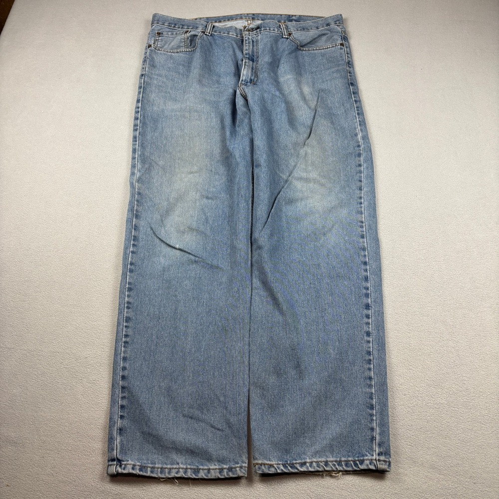 Levis 550 Mens Relaxed Fit 40x32 Light Wash Blue Denim Jeans Tapered Leg